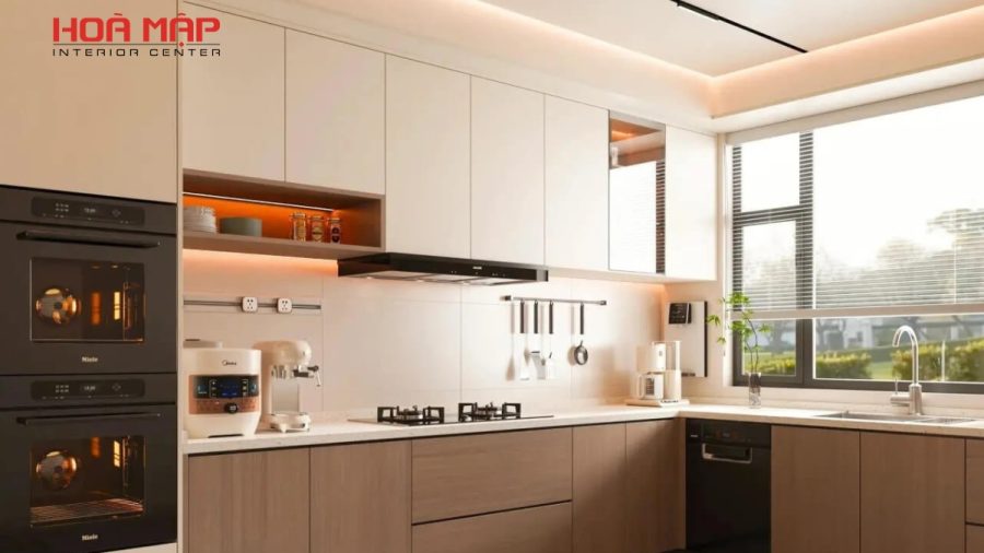 Hòa Mập Hoàn Thiện Dự Án Tủ Bếp Gỗ Phong Cách Trung Cổ Tại TP.HCM