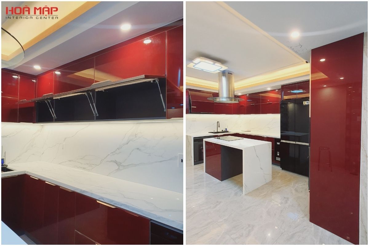 Không gian bếp hoàn thiện của Hòa Mập Nội Thất